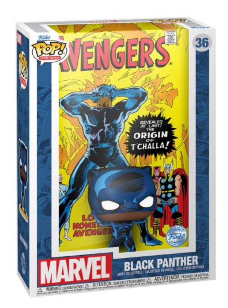 Funko Pop Comic Covers Marvel The Avengers Black Panther (special Edition) #36 9cm