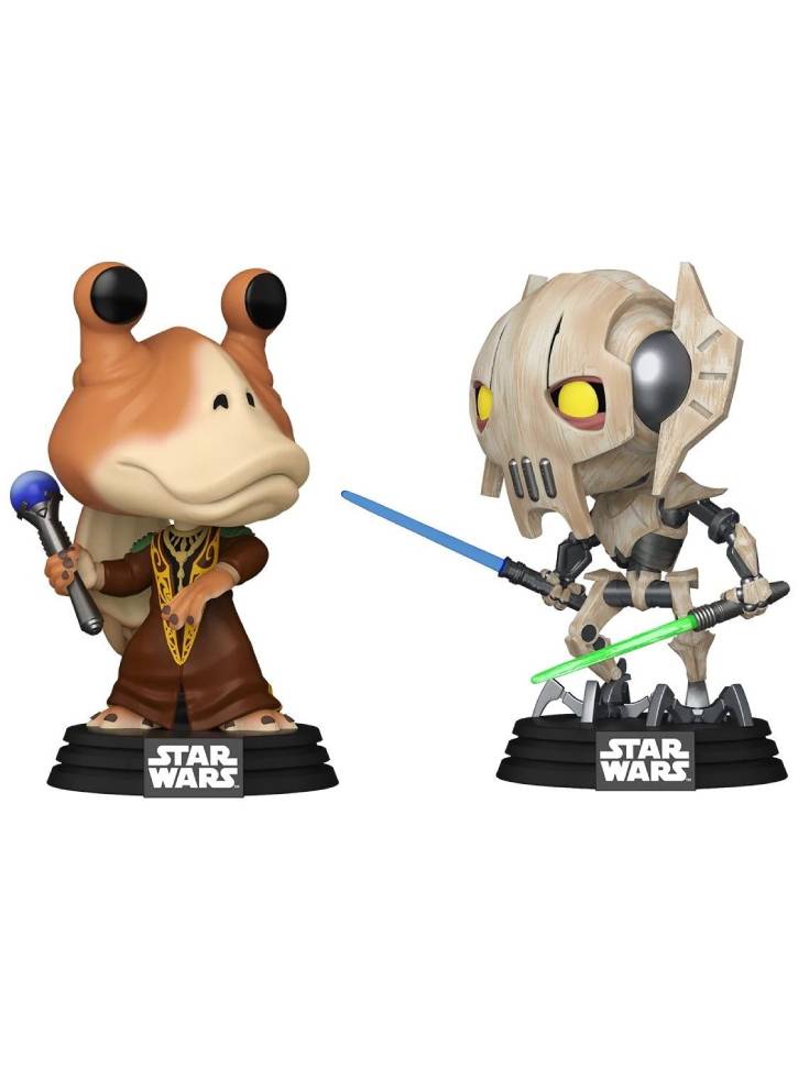 Funko Pop 2-pack Disney Star Wars Clone Wars Jar Jar Binks Vs General Grievous (gamestop Exclusive) 9cm