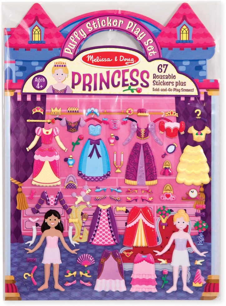 Melissa & Doug Reusable Puffy Stickers Princess (19100)