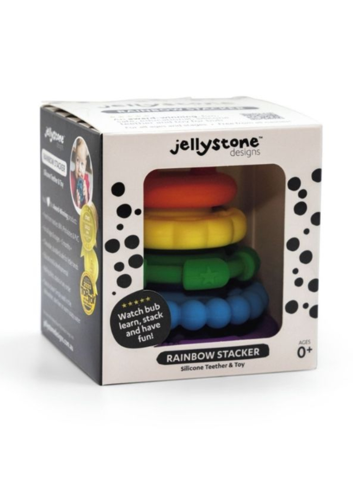 Jellystone Designs Rainbow Stacker And Teether Toy Rainbow (jsd0257)