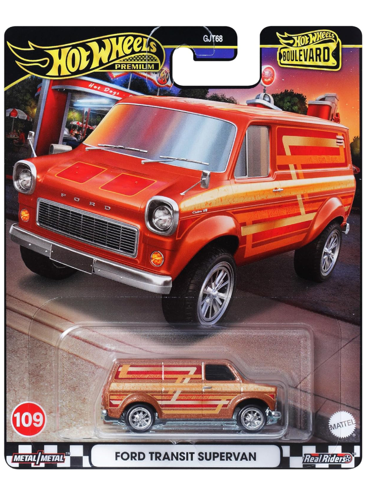 Hot Wheels Premium Boulevard Vehicle Ford Transit Supervan (hrt76)