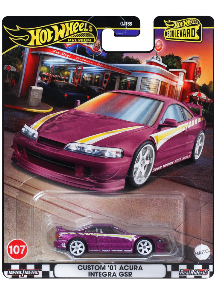 Hot Wheels Premium Boulevard Vehicle Custom \'01 Acura Integra Gsr (hrt77)