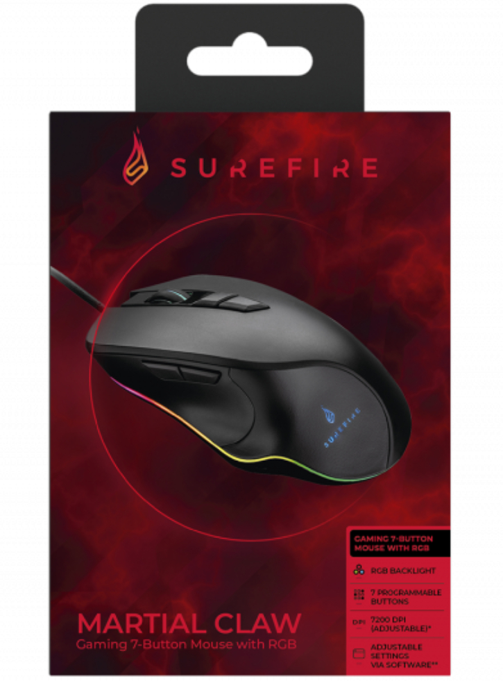 Surefire Martial Claw Gaming 7 Button Mouse With Rgb