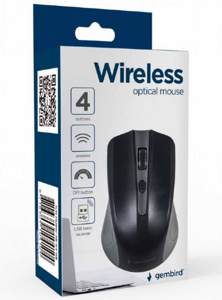 Techmade Gembird Mouse Wireless Space Grey Black