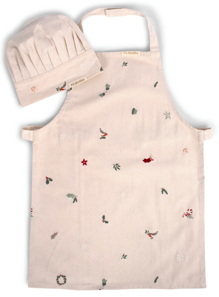 Filibabba Embroidered Apron And Hat Wonderful Winter (fi-03307)