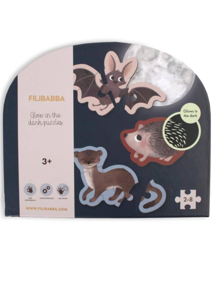 Filibabba Glow In The Dark Puzzle Forest Friends (fi-03320)