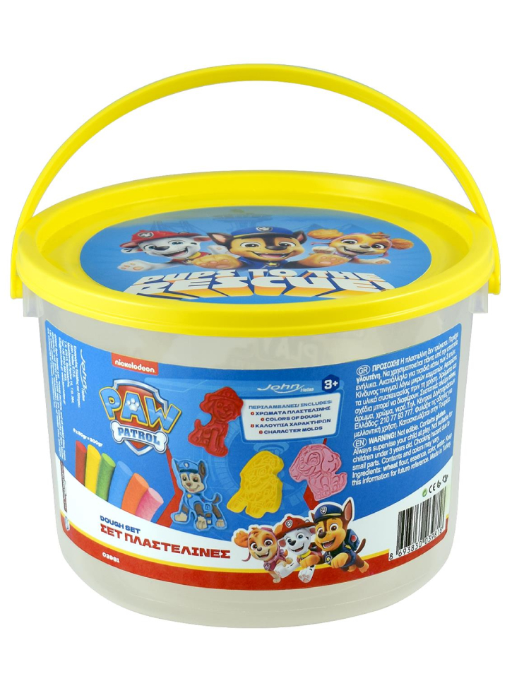 Paw Patrol Plasteline Dough Set In Big Bucket Paw Patrol (03981pm)