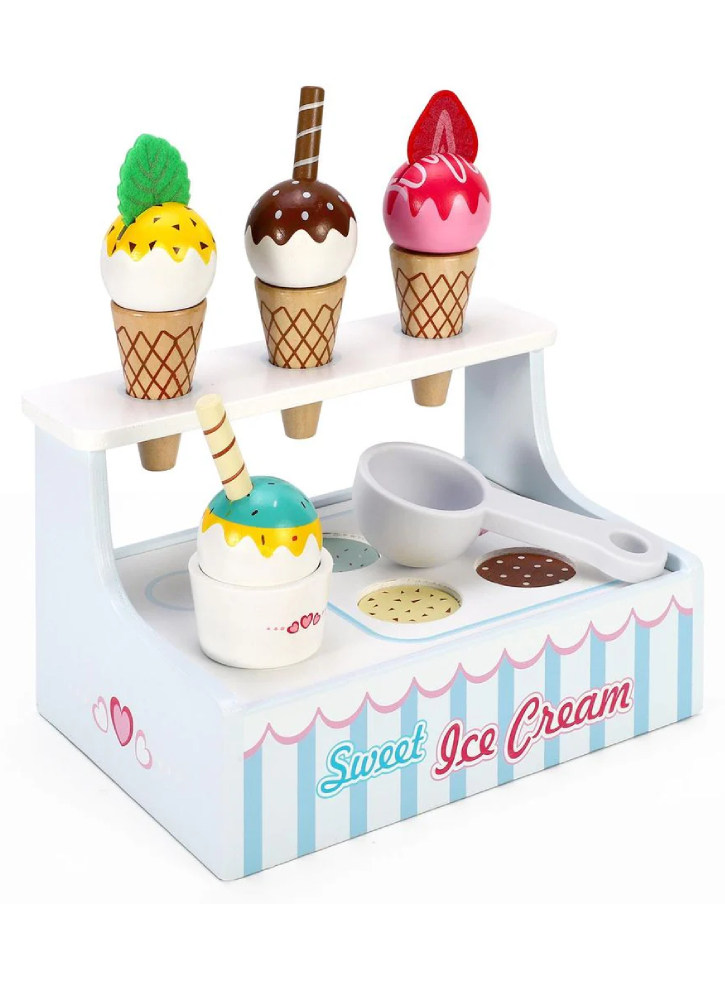 Small Wood Mini Ice Cream Shop (l40227)