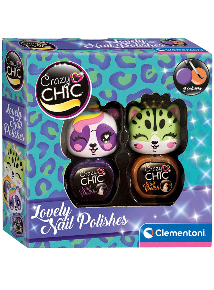 Crazy Chic Lovely Animals Nail Polish Purple & Orange (18842)