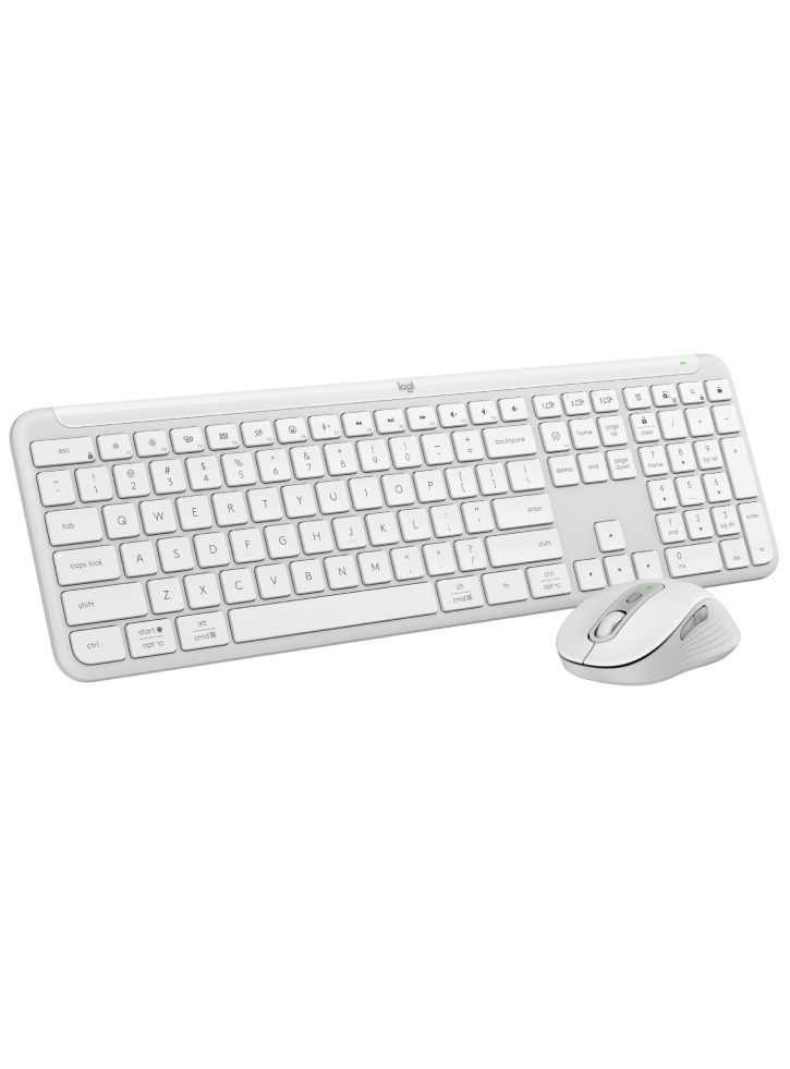 Logitech Signature Slim Wireless Keyboard & Mouse Combo Mk950 Off-white (nordic)