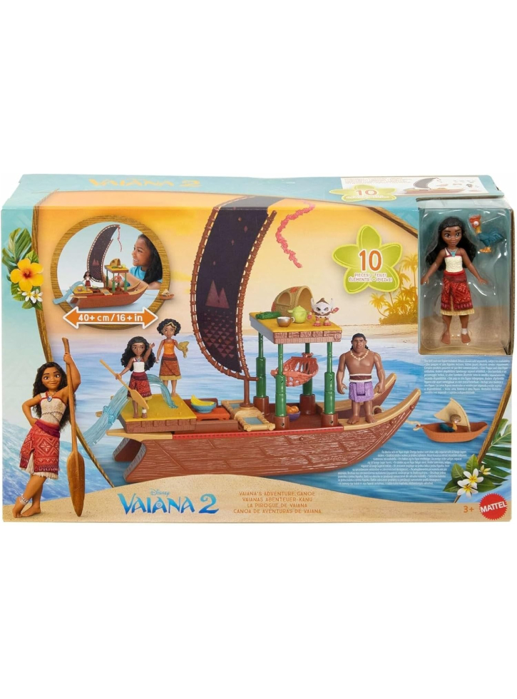 Disney Vaiana 2 Vaiana\'s Adventure Canoe With Doll (jbt78)