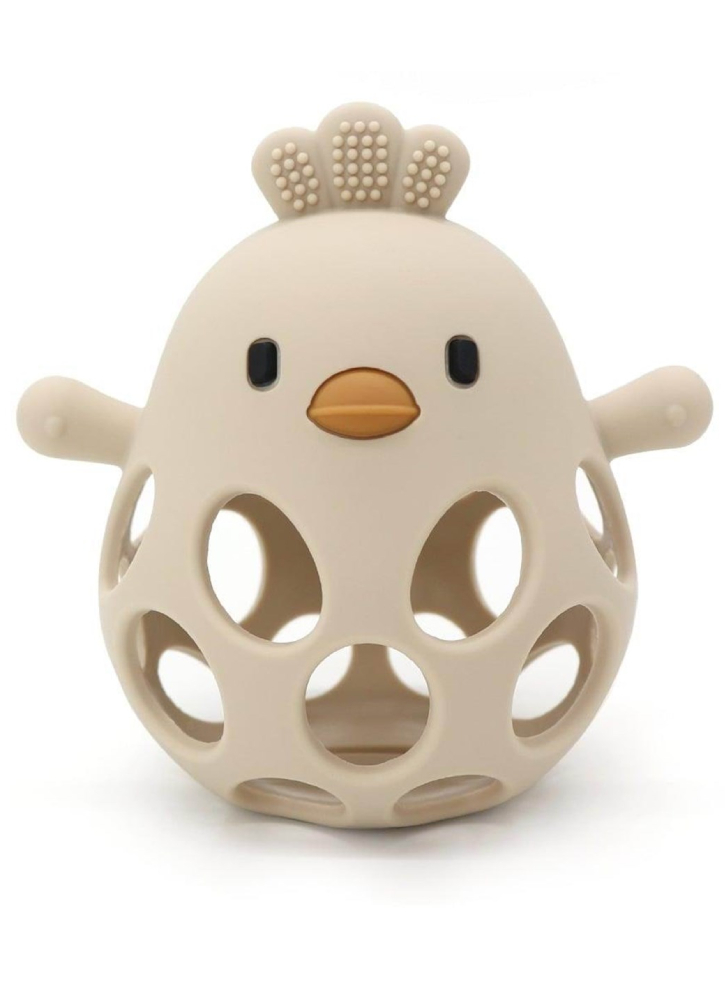 Magni Teether Ball With Duckling In Lfgb Siliconee, Beige (5630)