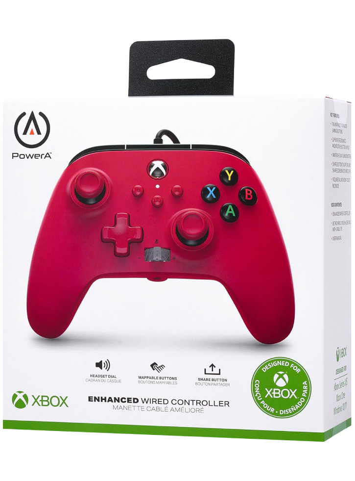 Powera Enhanced Wired Controller Artisan Red