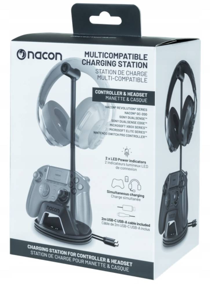 Nacon Charging Station For Headset And Controller Black