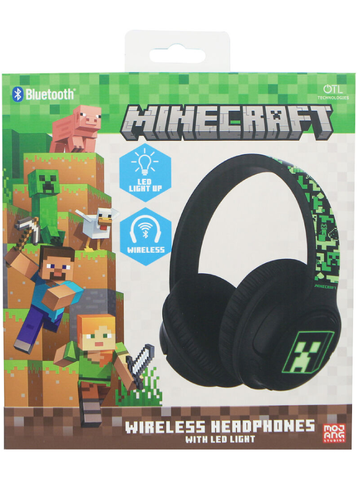 Otl Minecraft Wireless Headphones With Led Light