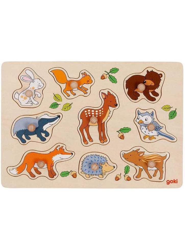 Goki Forest Animals, Lift-out Puzzle (57387)