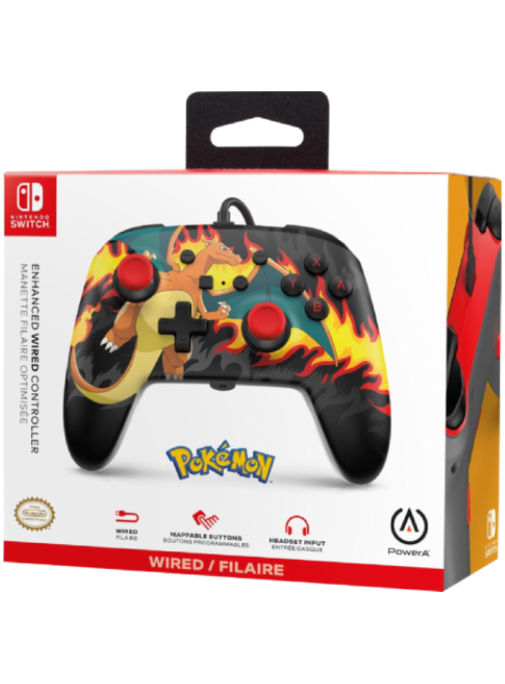 Powera Enhanced Wired Controller Charizard Firestorm