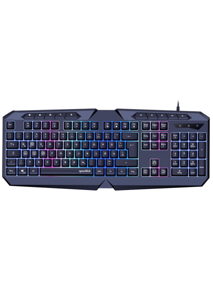 Speedlink Ludicium Rgb Rainbow Gaming Keyboard Black Us Layout