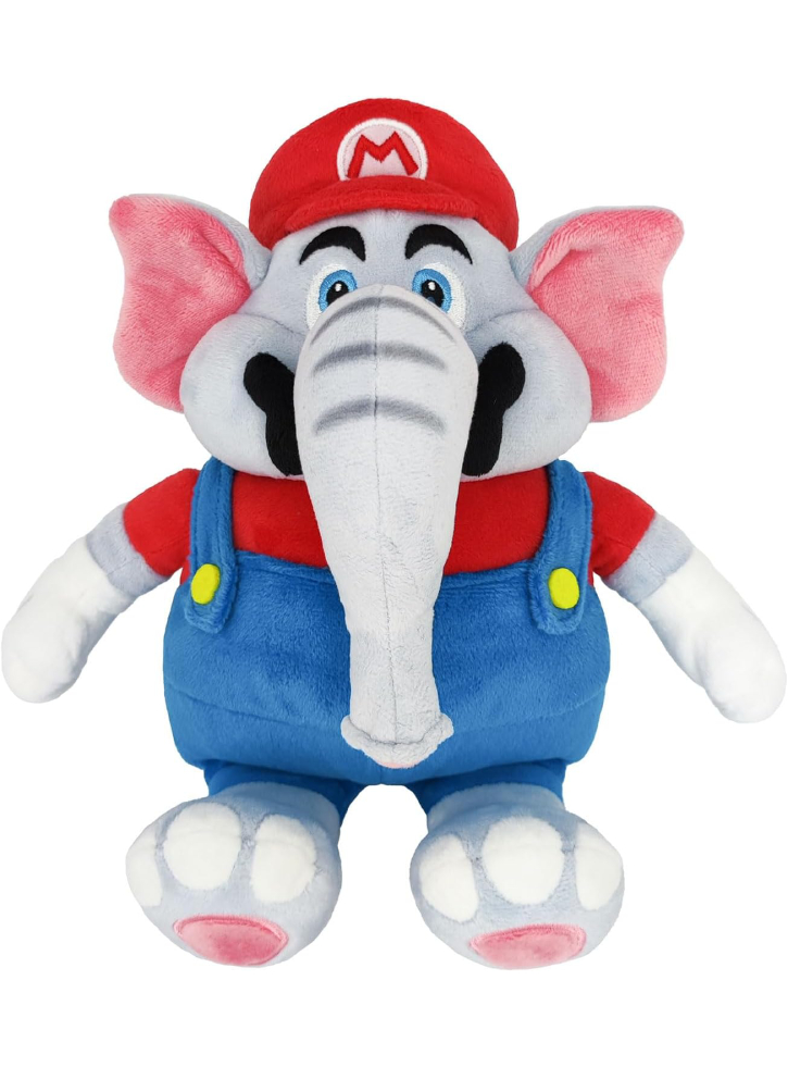 Super Mario Wonder Mario Elephant Plush 27cm