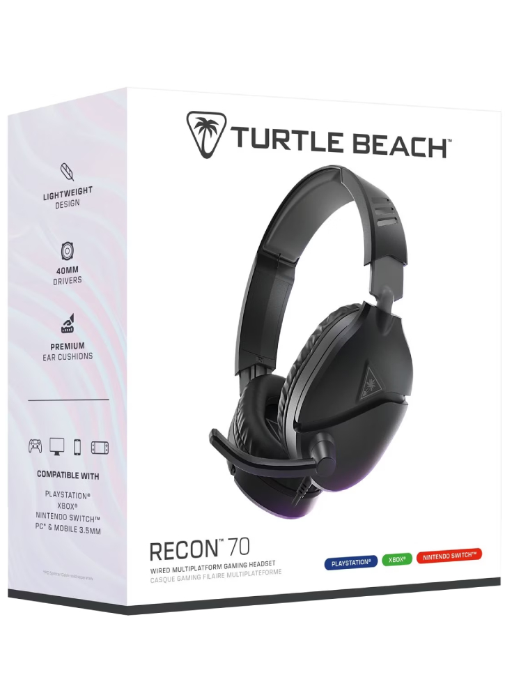 Turtle Beach Recon 70 Wired Headset 2024 Black