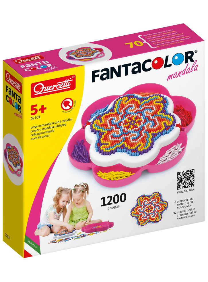 Quercetti Fantacolor Mandala Daisy Peg Mosaic 1200 Pieces (qu-2101)