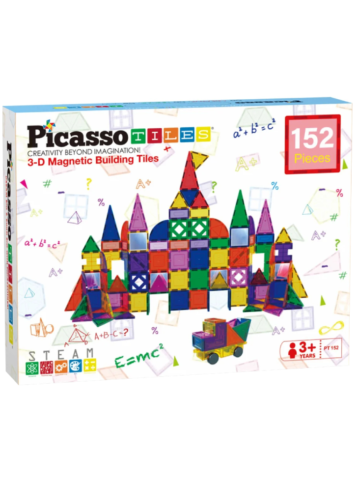 Picasso Tiles 3-d Magnetic Building Set (152 Pcs) (pt152)