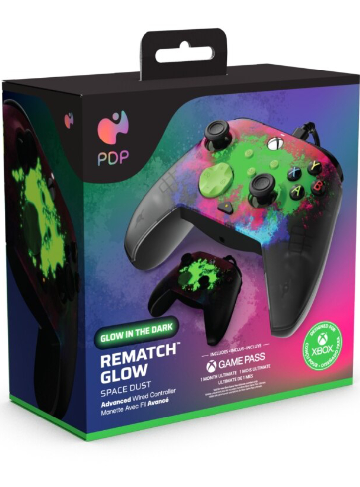 Pdp Rematch Wired Controller Glow Space Dust