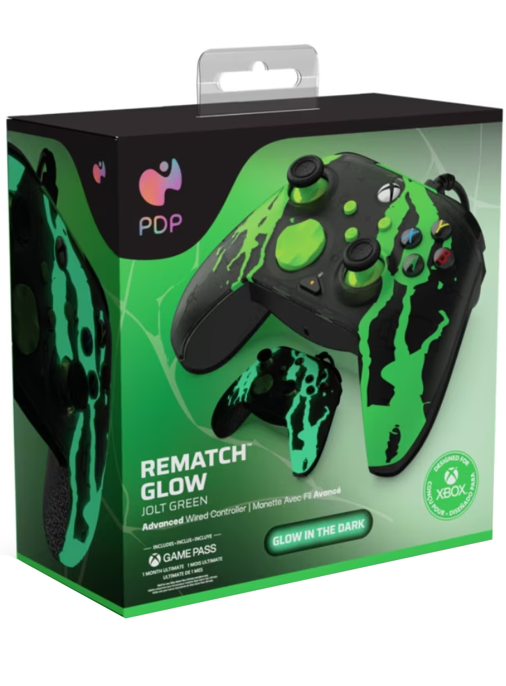 Pdp Rematch Wired Controller Glow Jolt Green