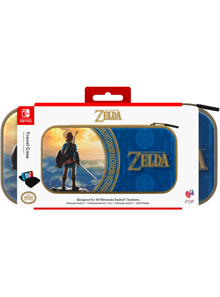 Pdp Deluxe Travel Case Zelda Hyrule Blue Licensed