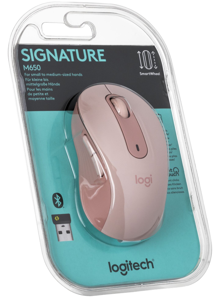 Mouse Logitech M650 Signature Wireless Rosa