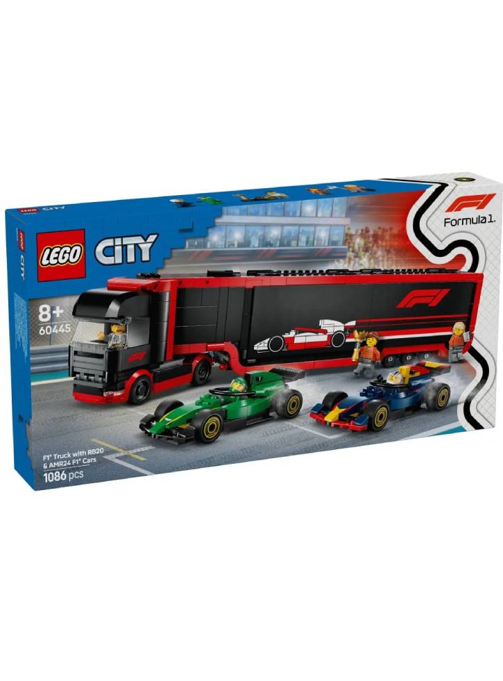 Lego City F1(r) Truck With Rb20 & Amr24 F1(r) Cars (60445)