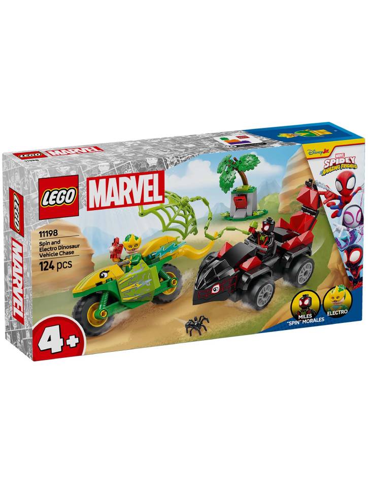 Lego Spidey Spin And Electro Dinosaur Vehicle Chase (11198)