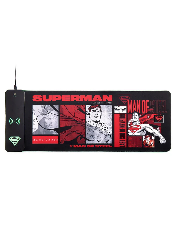 Numskull Superman Oversize Gaming Mat & Mobile Charger