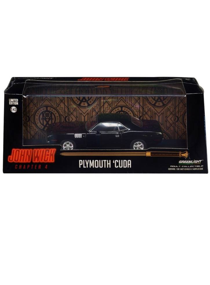 Greenlight Collectibles 1/43 John Wick 4 1971 Plymouth Cuda