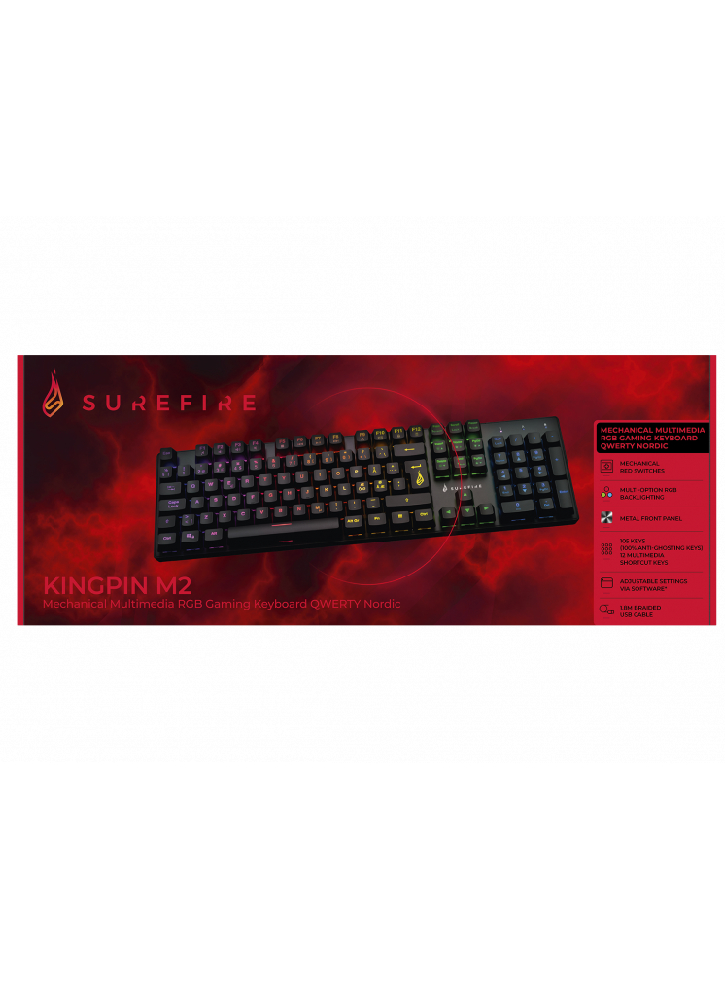 Surefire Kingpin M2 Mech Gaming Rgb Keyboard (nordic)