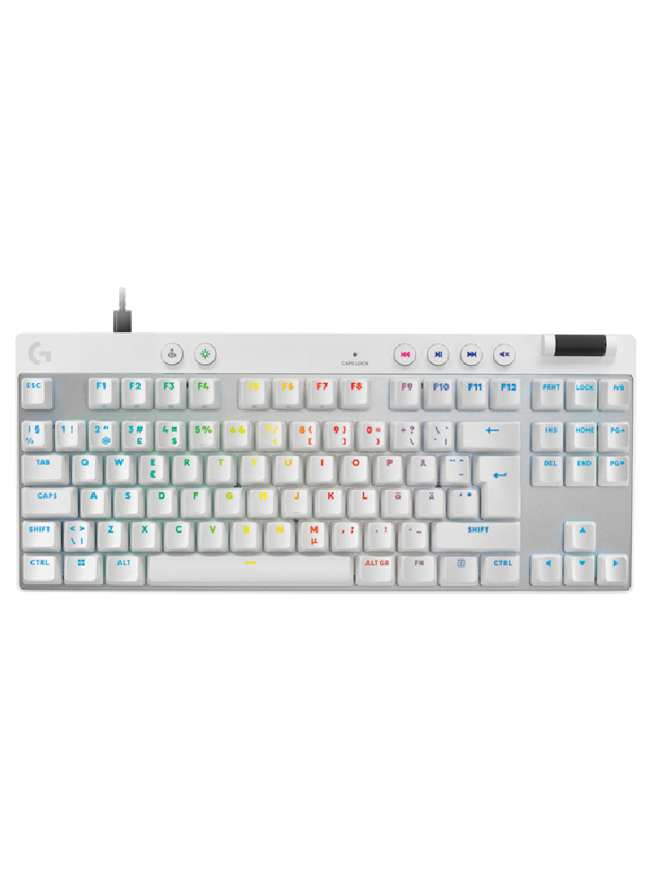 Logitech G Pro X Tkl Rapid Tenkeyless Gaming Keyboard White (nordic)