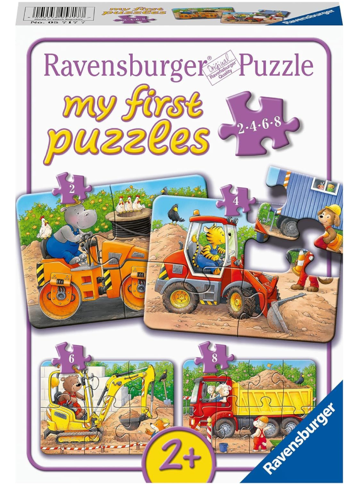 Ravensburger Construction Site Animals 2/4/6/8pcs (10105717)