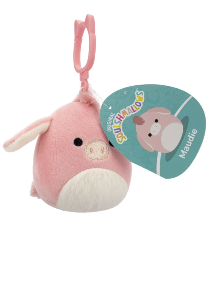 Squishmallows P22 Clip On Maudie Pink Donkey 9cm