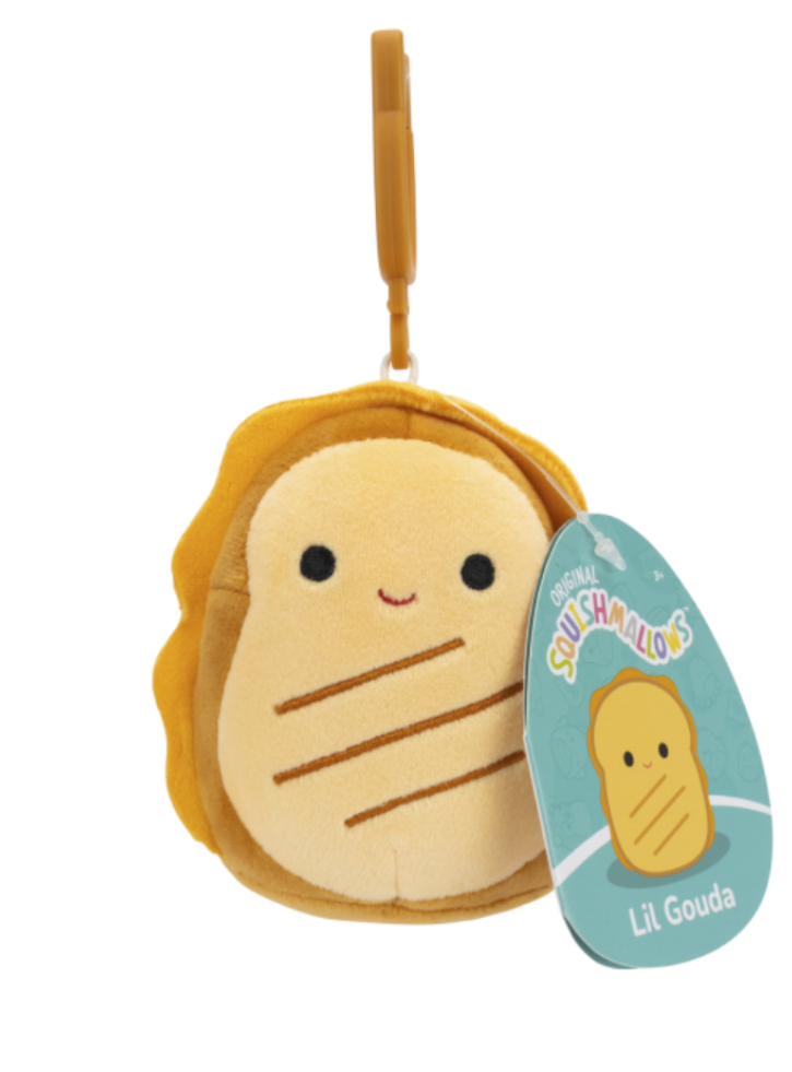 Squishmallows P22 Clip On Lil Gouda Grilled Cheese 9cm