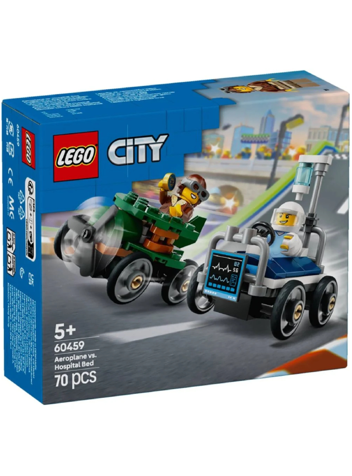 Lego City Airplane Vs. Hospital Bed Race Car Pack (60459)