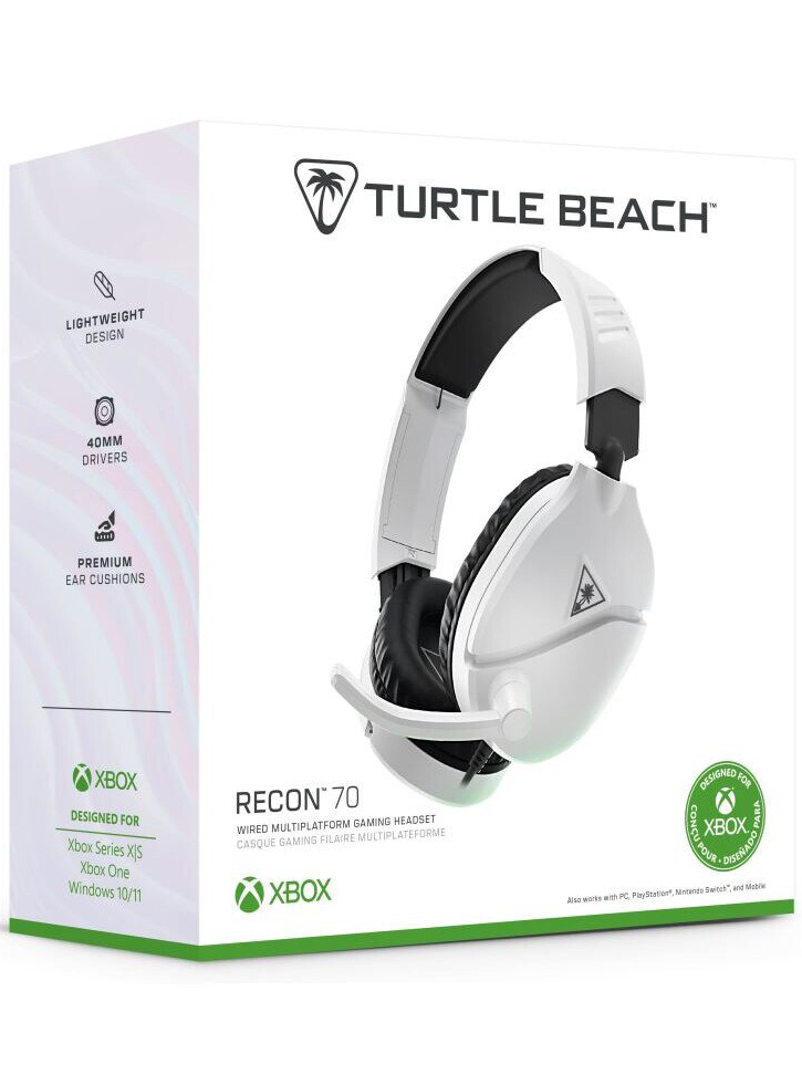 Turtle Beach Recon 70 White 2024 Xbox X Headset