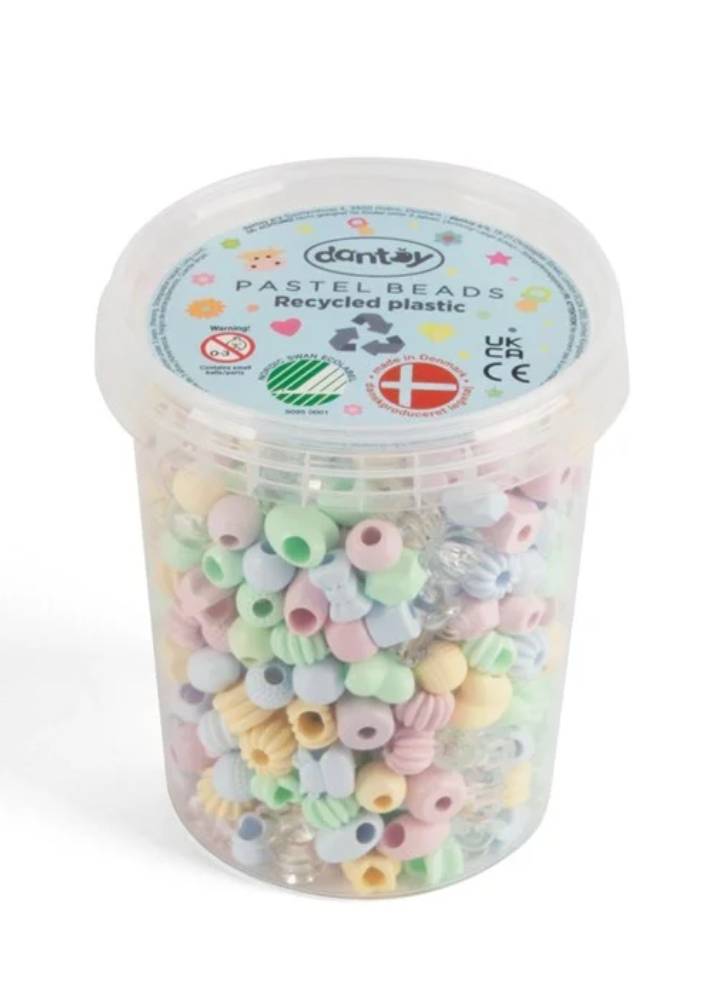 Dantoy Pastel Recycled Beads 520pcs (5911)