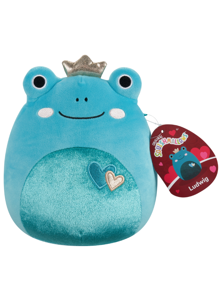 Squishmallows Heart Plush Ludwig Frog 19 Cm