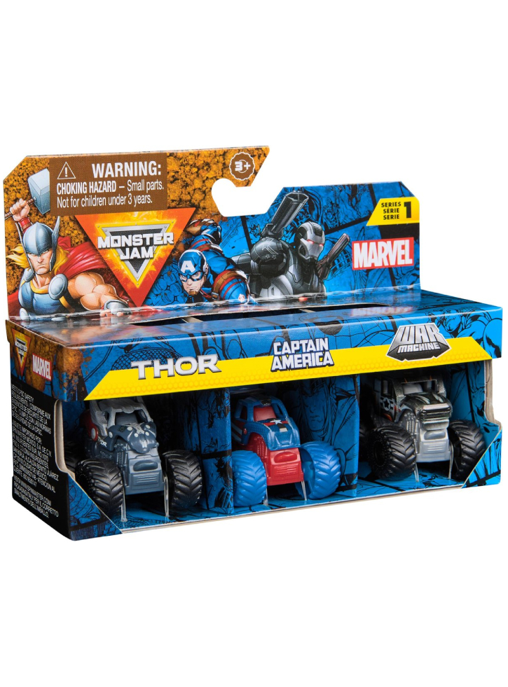 Monster Jam Mini 1:87 Marvel 3 Pack Bundle Random (6070229)