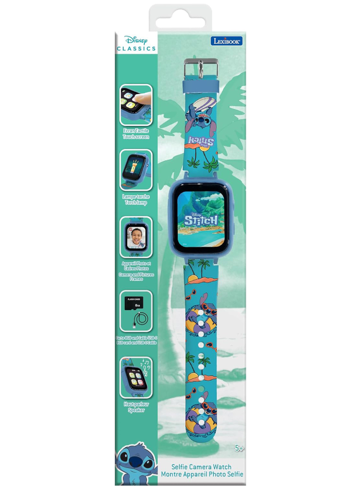 Lexibook Stitch Kids Smartwatch With 8gb Memory Card Included (dmw070d)