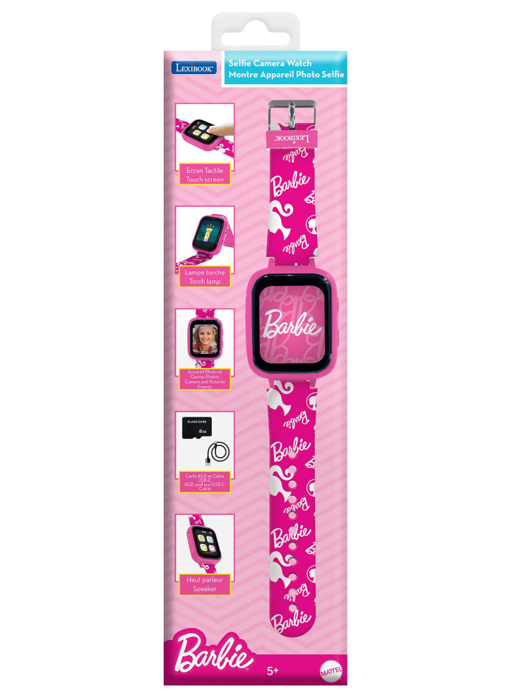 Lexibook Barbie Kids Smartwatch With 8gb Memory Card (dmw070bb)