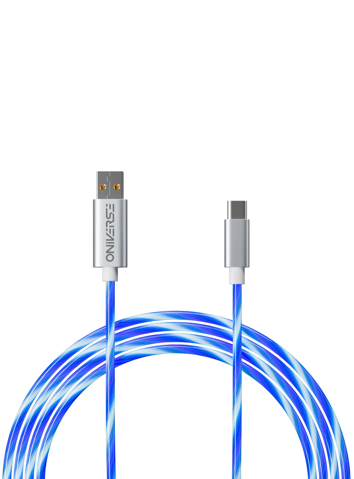 Oniverse Usb-c Quick Charge Cable & Led 2 Meters White