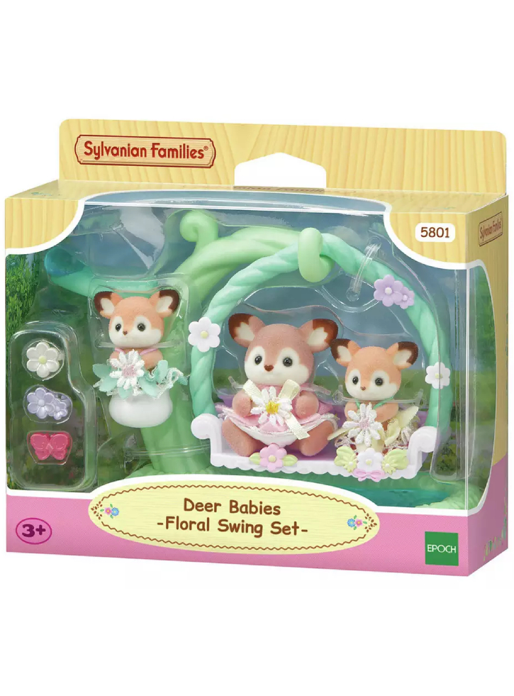 Sylvanian Families Deer Babies Floral Swing Set 5801