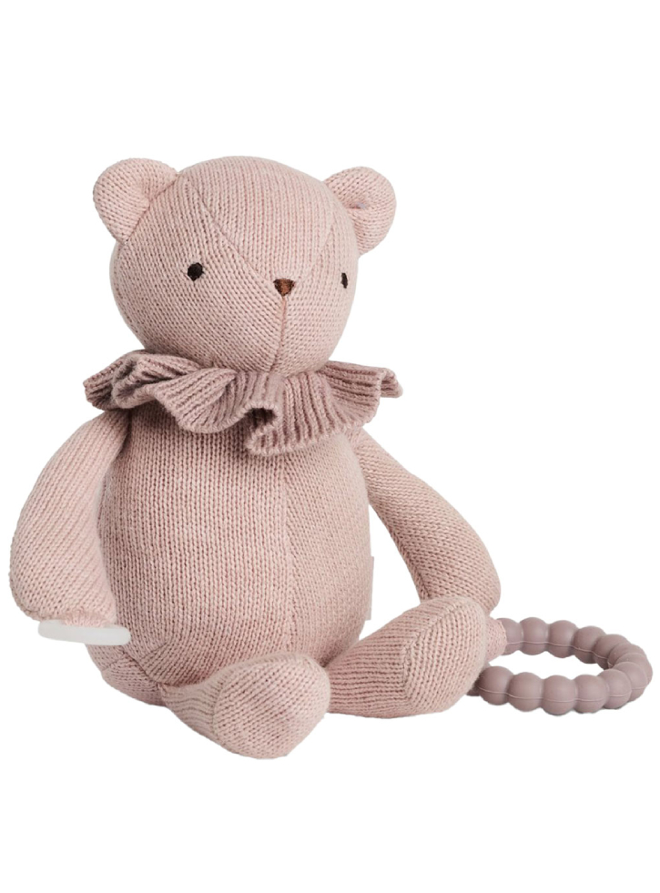 Smallstuff Little Activity Bear, For Dummy And Teether, Soft Rose (40006-37)