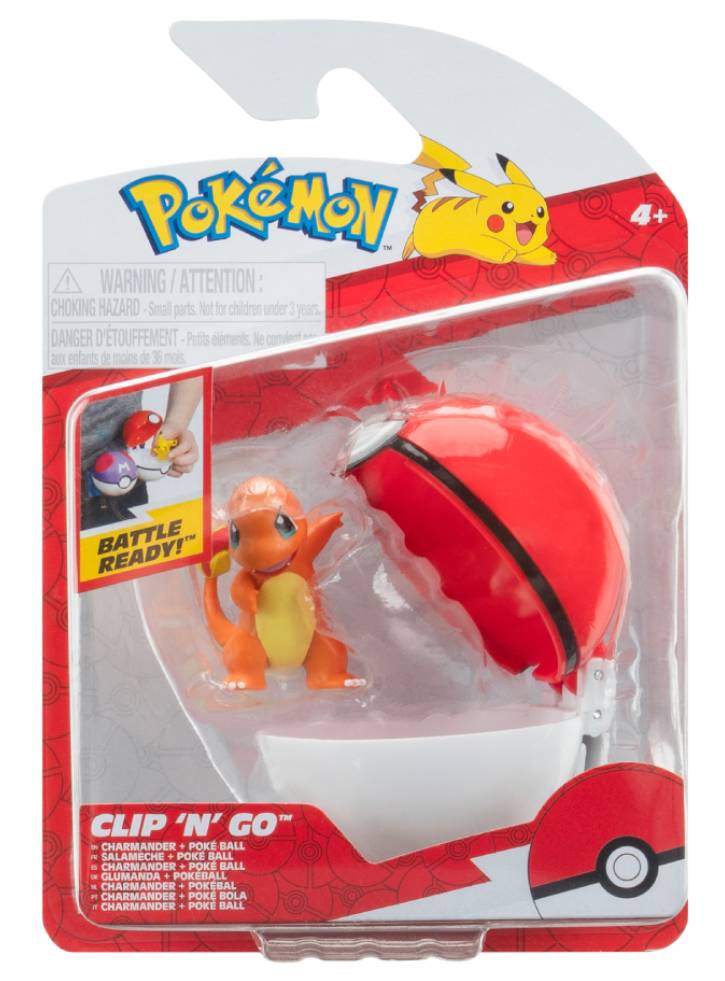 Pokemon Clip N Go Charmander With Poke Ball (pkw3635)